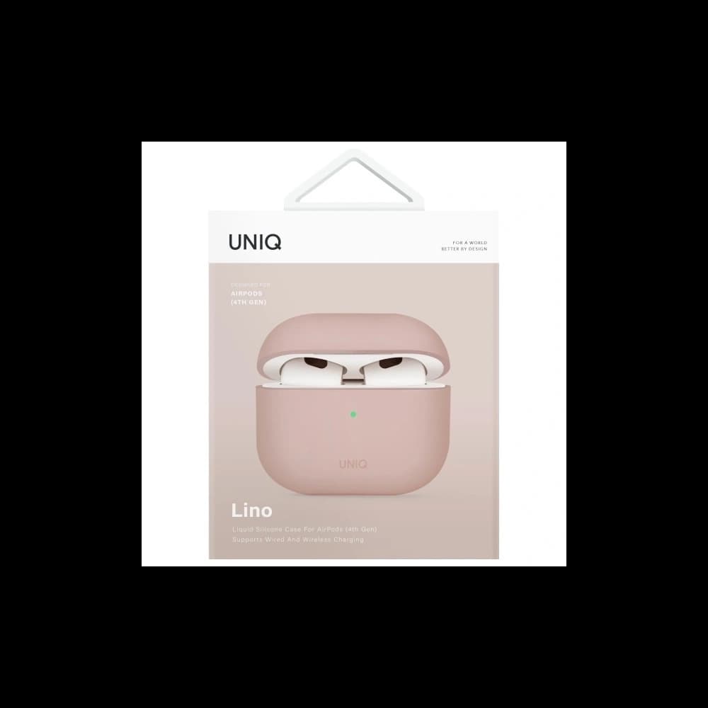 UNIQ Lino Apple AirPods 4 Silikon rosa Blush - 6