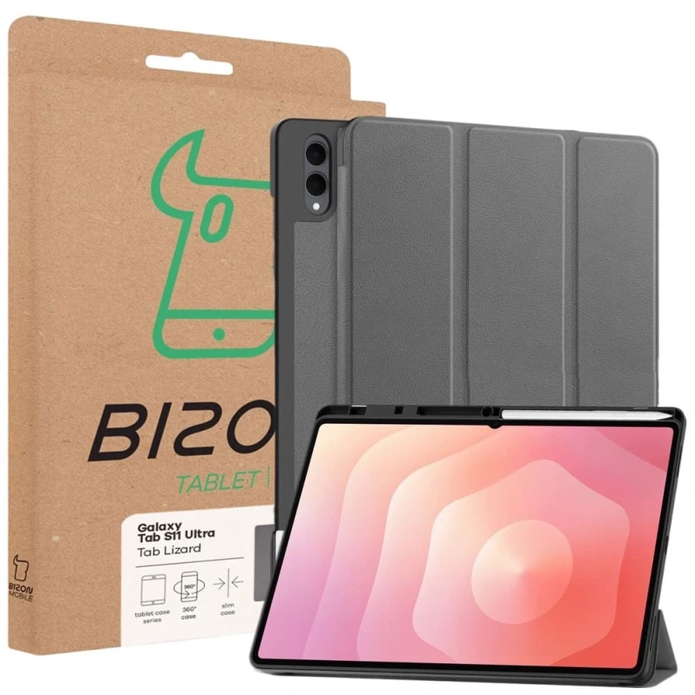 Bizon Case Tab Lizard Samsung Galaxy Tab S11 Ultra grey - 9