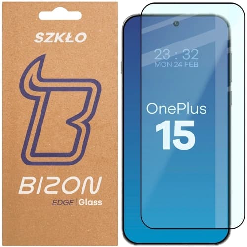 Bizon Glass Edge 2 OnePlus 15 schwarzer Rahmen