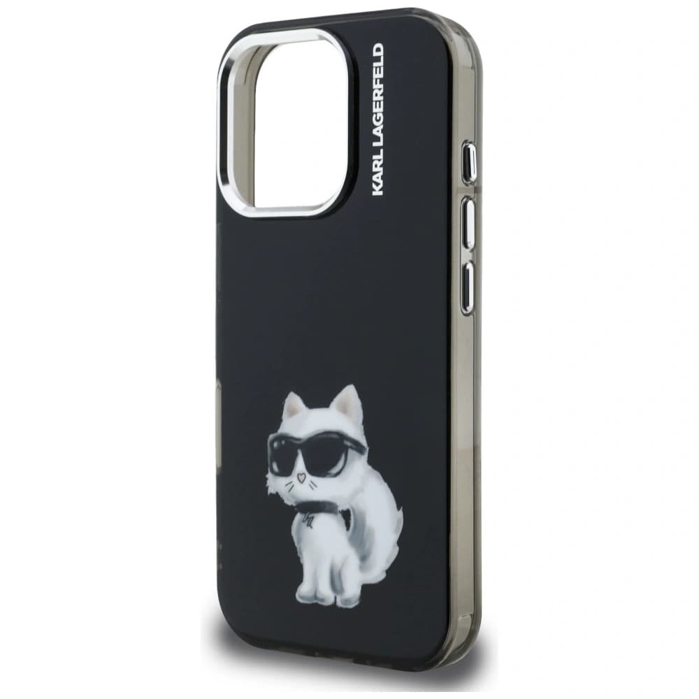 Karl Lagerfeld IML Aquarelle Choupette & Logo Apple iPhone 16 Pro black - 6