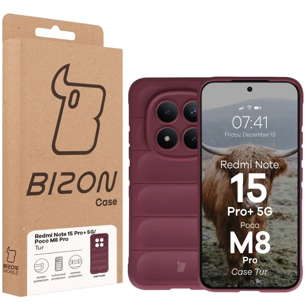 Bizon Case Tur Xiaomi Redmi Note 15 Pro+ Plus 5G / POCO M8 Pro 5G burgundy - 8