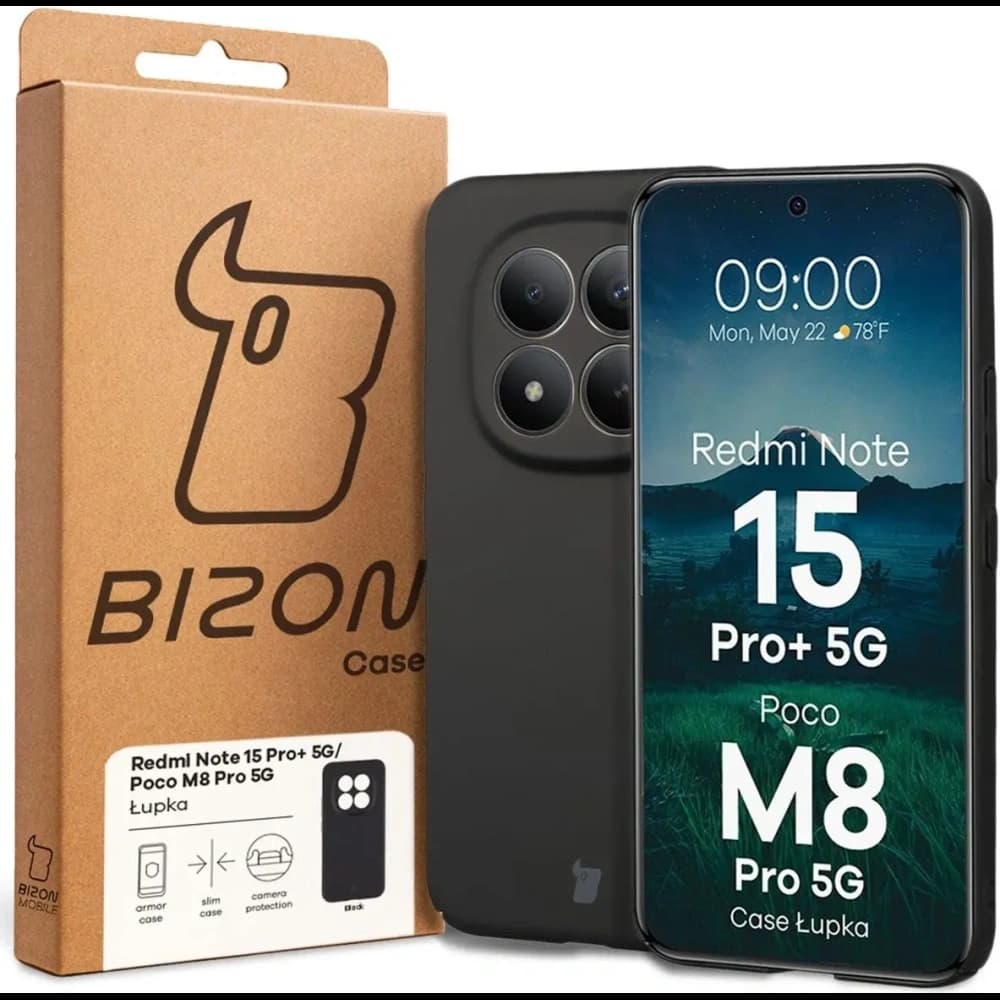 Bizon Case Lupka Xiaomi Redmi Note 15 Pro+ Plus 5G / POCO M8 Pro 5G black - 6