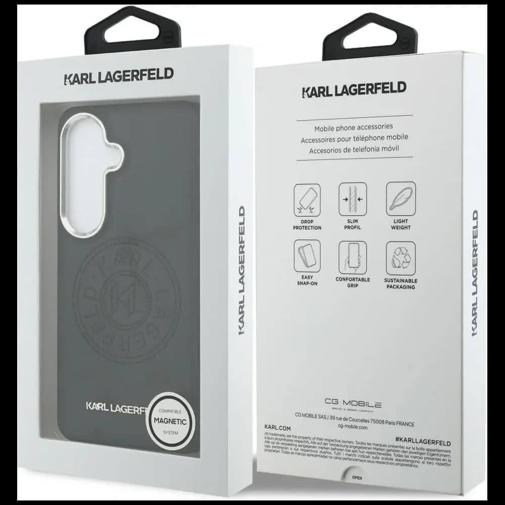 Karl Lagerfeld Perforiertes KL MagSafe Samsung Galaxy S26+ Plus schwarz
- 8