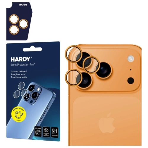 Ochrona na obiektyw aparatu 3MK HARDY Lens Protection Pro w kolorze pomarańczowym