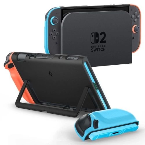 Etui Spigen Nano Pop do Nintendo Switch 2 w kolorze czarnym, idealne do ochrony konsoli.