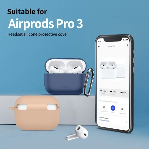 Etui do Apple AirPods Pro 3 w modnym odcieniu fioletu, doskonałe dla młodzieży