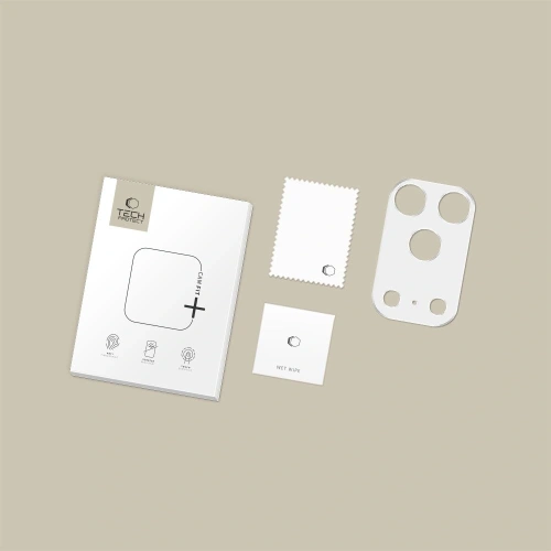 Opakowanie osłony aparatu Tech-Protect Camalloy Fit+ do iPhone 17 Pro w eleganckim designie.