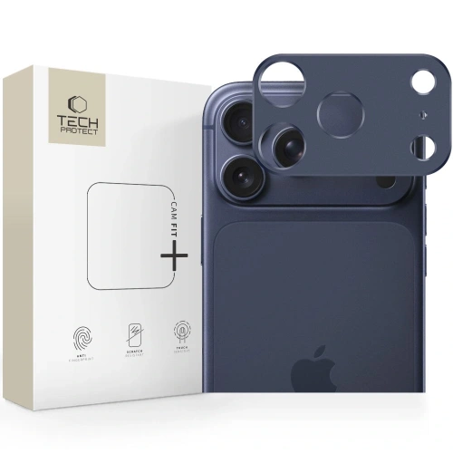 Osłona aparatu Tech-Protect Camalloy Fit+ w kolorze deep blue dla Apple iPhone 17 Pro.