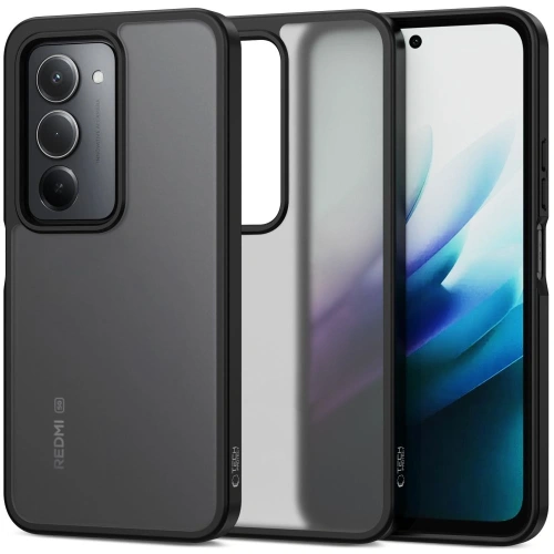 Etui Tech-Protect MagMat w kolorze matowej czerni, idealne do Xiaomi Redmi 15 4G / 5G.