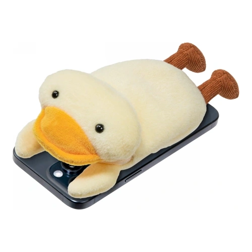 Portfel Laut MAGMOJI Wallet w kolorze Duckie, kompatybilny z MagSafe, na białym tle.