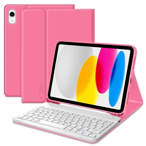 Etui Tech-Protect SmartCase Pen + Keyboard w kolorze magenta dla Apple iPad 10.9