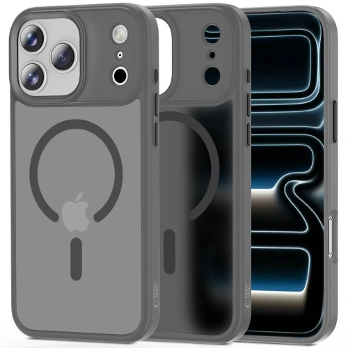 Etui Tech-Protect Magmat MagSafe w kolorze szarym, idealne do Apple iPhone 17 Pro Max