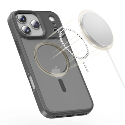 Eleganckie etui w odcieniu crayon grey, dopasowane do iPhone 17 Pro Max