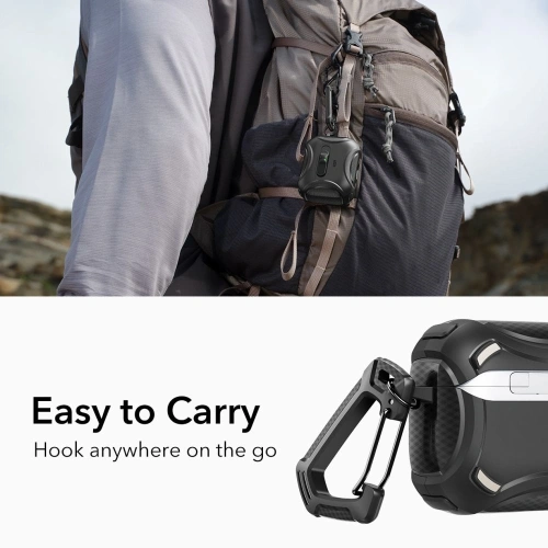 Widok etui ESR z boku, podkreślający jego smukły design i elegancki kolor.