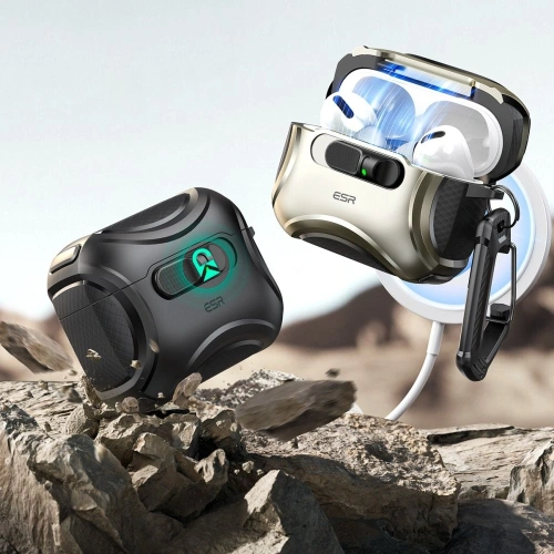 Etui ESR w tytanowym kolorze, stylowe i funkcjonalne dla Apple AirPods Pro 3.