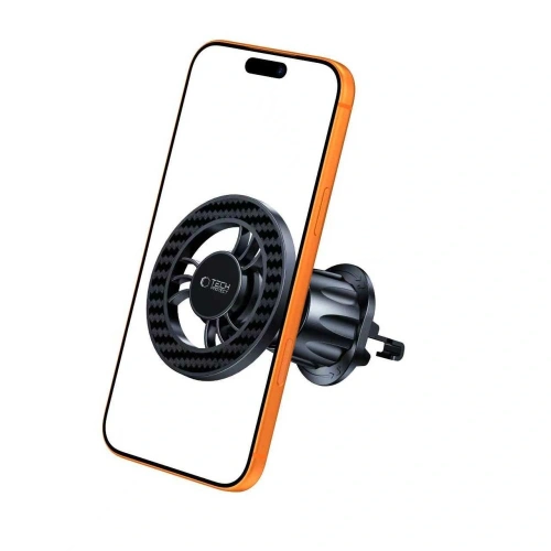 Widok z bliska na magnetyczny uchwyt samochodowy Tech-Protect N56 z materiału hybrydowego.