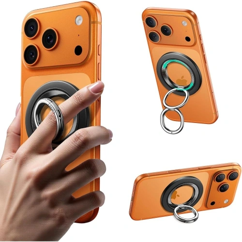 Uchwyt ESR Magnetic 360 Halolock w kolorze czarnym, idealny do smartfon&oacute;w z MagSafe.