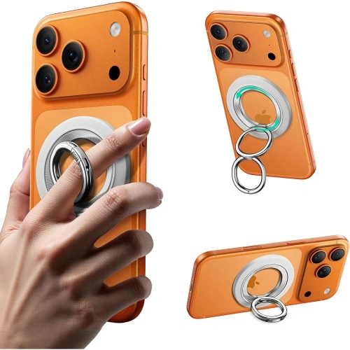 Uchwyt ESR Magnetic 360 Halolock w kolorze białym, idealny do smartfon&oacute;w z MagSafe.