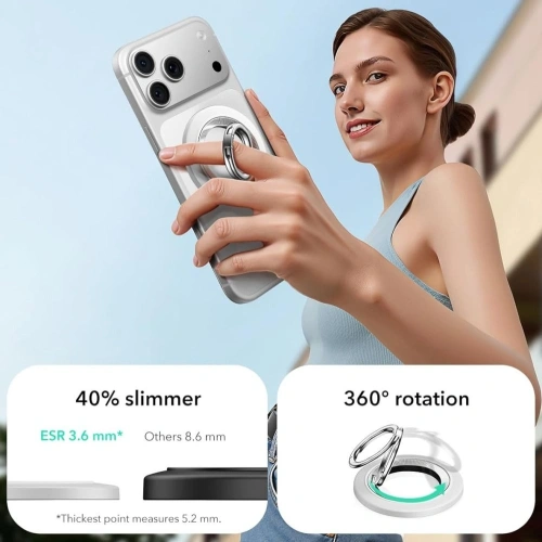 Widok uchwytu ESR Magnetic 360 z tyłu, pokazujący jego mocne magnesy.