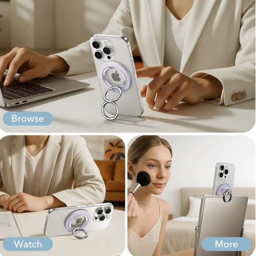 Hybrydowy uchwyt ESR z bliska, ukazujący detale i kolor fioletowy.