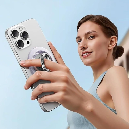 Opakowanie uchwytu ESR Magnetic 360 Halolock w kolorze lawendowym.