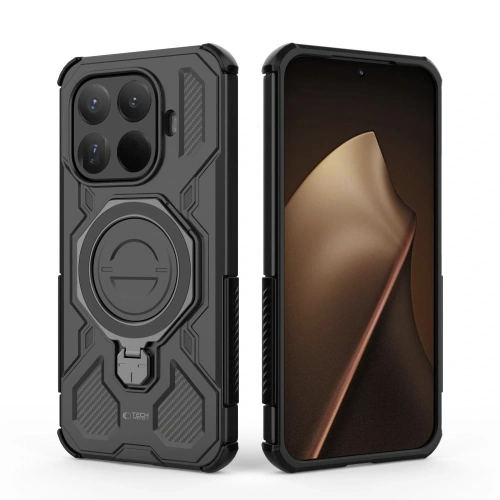 Zbliżenie na hybrydowy materiał etui Tech-Protect TacticStand.