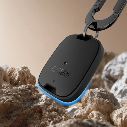 Stylowy brelok w kolorze czarnym, dedykowany do Apple AirTag