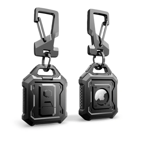 Brelok Tech-Protect Kevlar Pro w kolorze czarnym, idealny do Apple AirTag 1 / 2